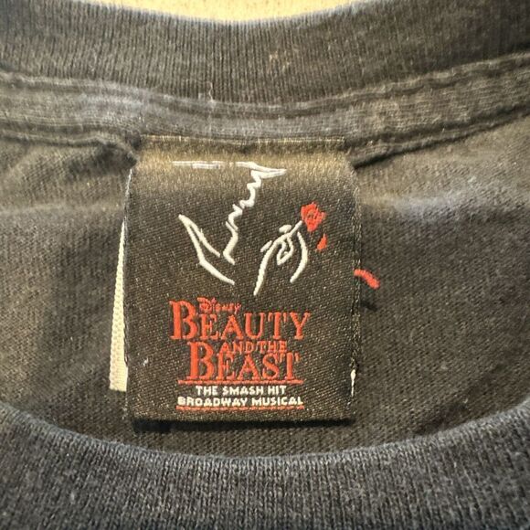 Vintage Men's Disney Beauty & The Beast Broadway Musical T Shirt Black Size XL - Picture 2 of 5
